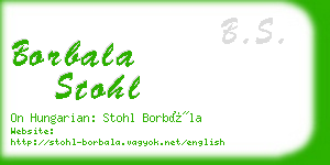 borbala stohl business card